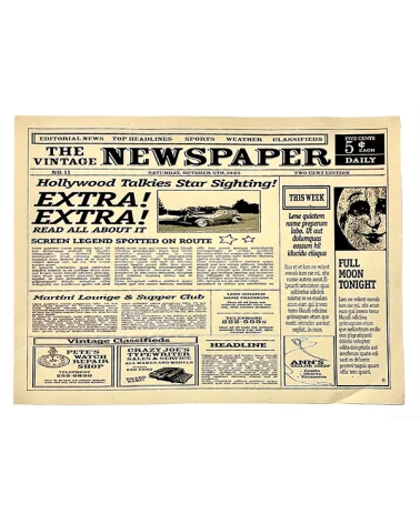 C-straw News Placemat 30x40 Cm 200 Pieces