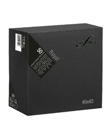 Black Royal Infibra 4v Napkins 40x40 Cm Pack Of 50