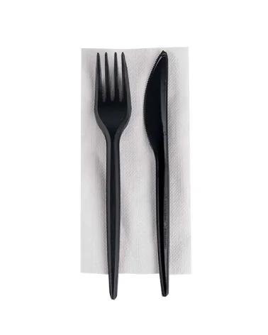 Bis Nero Cutlery C-napkin 1v Compost 400 Pieces