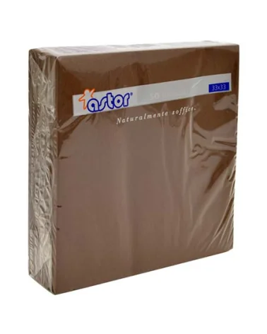 Brown Napkins 2v.astor Size 33x33 Cm Pack Of 50