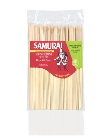 Deluxe Bamboo Skewers 15 Cm Samurai 300 Pieces