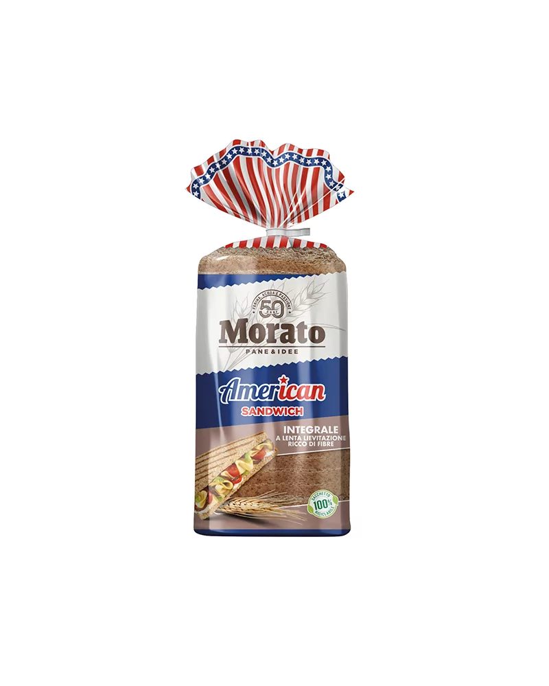 摩拉托全麦三明治面包10毫米14片，600克，12x12厘米