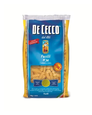 De Cecco Semolina 34 Fusilli Food S. Kg 1