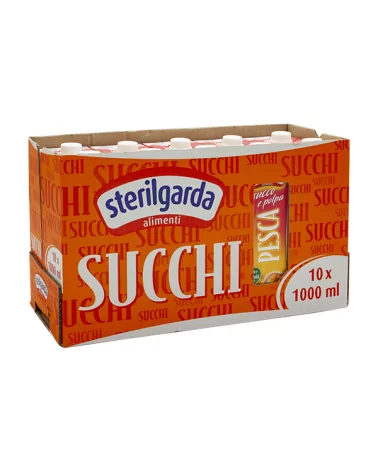 Peach Juice And Pulp With Square Cap From Sterilgarda, 1 Liter