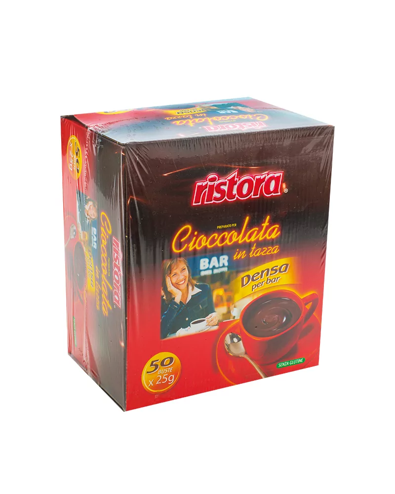 Dense Chocolate Soluble Bar 25 Gr Ristora 50 Pieces
