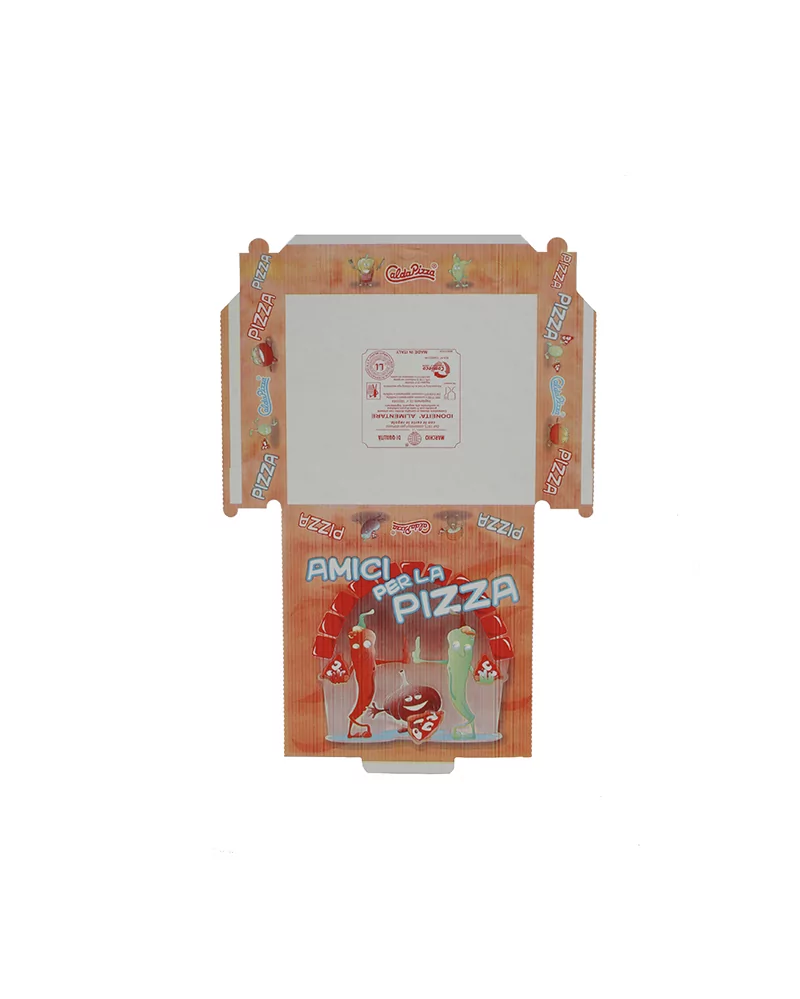 披萨盒26x22厘米 高4厘米 主题 65克内衬 100件装