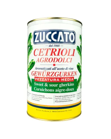 Sweet And Sour Cucumbers 60-70 Pieces Zuccato 4 Kg