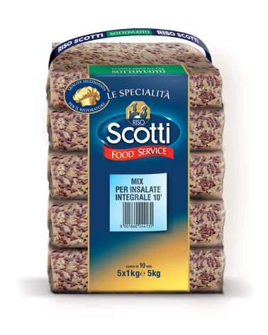 Scotti 10' Whole Grain Rice Mix Salads 5x1 Vacuum Packed Pieces 5 Kg
