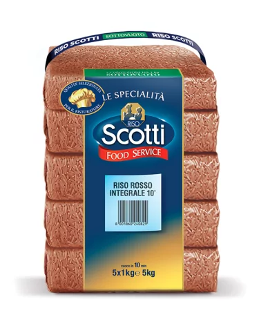 Scotti Whole Red Rice 10-minute Vacuum Packaged 5 Pieces X 1 Kg, Total 5 Kg