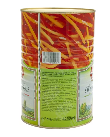 Red-yellow Pepper Fillet In Life Vinegar 5 Kg