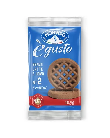 Monviso Cocoa Shortbread Cookies 2pcs 16.5g, Pack Of 150
