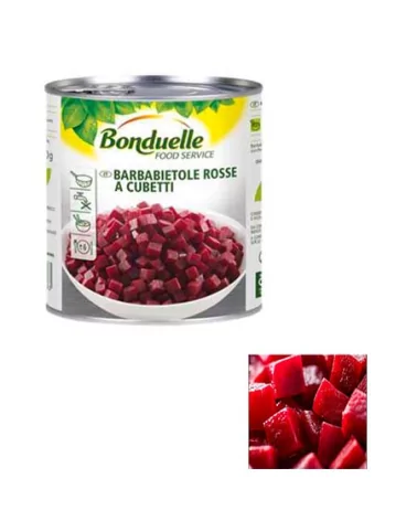 Red Beets Cubes 1-1 Bond Can. 800 Gr