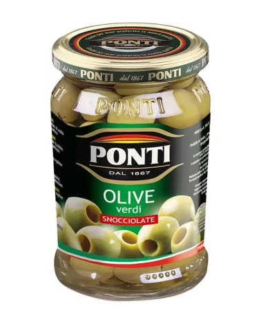 Ponti Pitted Green Olives 670 Gr