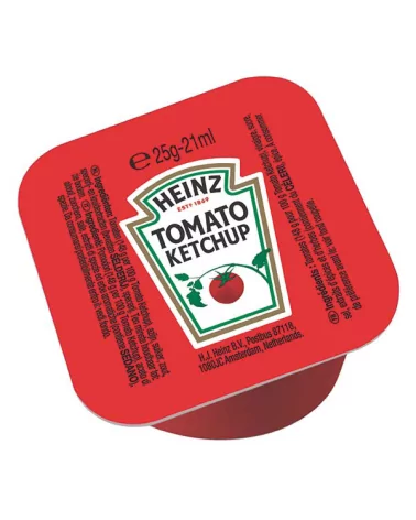 Paquetes Monodosis De Ketchup Heinz 25g, 100 Unidades