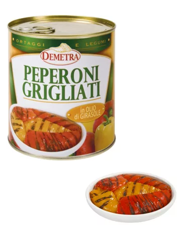 Demetra Grilled Peppers In Sunflower Oil 800g