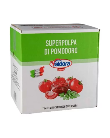 超浓郁番茄酱浓度pom Densa Superpolpa B.box 2x5 Valdora 10公斤