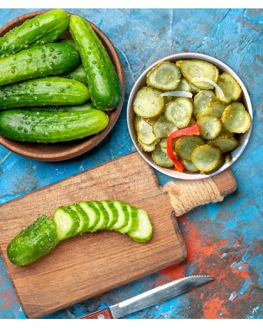Sour Sweet Well-made Burger Slice Cucumbers 1.55 Kg