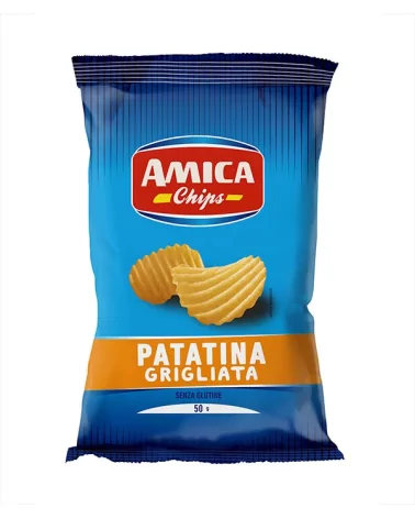 Grilled T Bar Potato Chips By Amica Chips 50g.