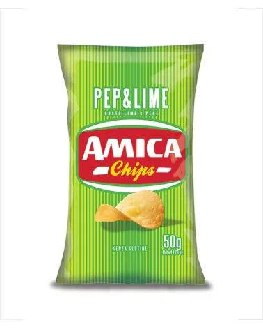 T Bar Pepe-lime Potato Chips By Amica Chips, 50 Grams