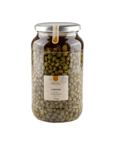 Capers 4-8 (pic. Size) 100% Italian Extra Virgin Olive Oil 950g