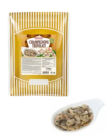 Fresh Champ D. Mushrooms, Shredded, Demetra Bag, 1.7 Kg
