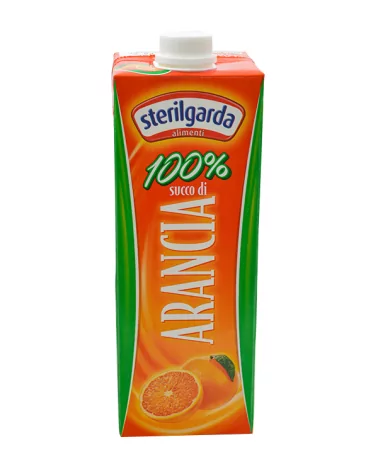 100% Orange Juice With Square Cap Sterilgarda 1 Lt