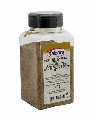 Valdora Black Pepper Ground Dispenser 380 Grams
