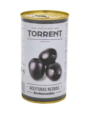 Olives Noires Dénoyautées 28-32 Coupées 350 Gr