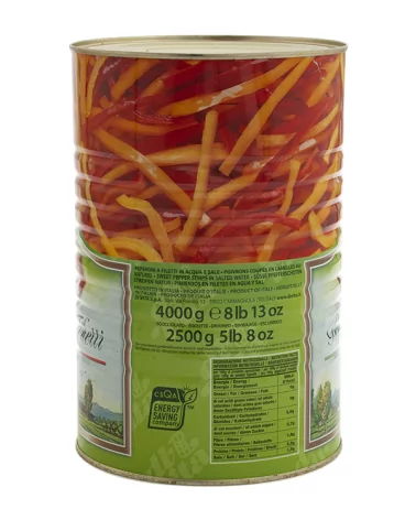 Red-yellow Fillet Peppers Natural Life 5 Kg