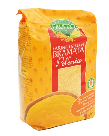 Harina Bramata Para Polenta Amarilla Favero Kg 1