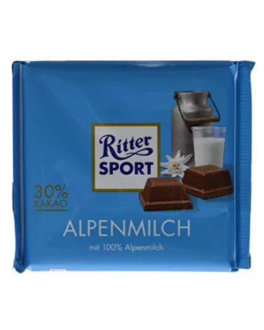 Rittersport阿尔卑斯牛奶12x100千克1,2