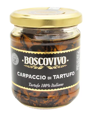 Boscovivo Glass Jar Of Summer Truffle Carpaccio 180 Grams