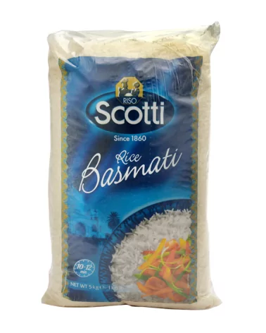 斯科蒂牌玻璃纸包装的5公斤巴斯马提大米