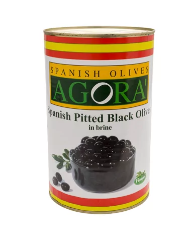 Black Pitted Olives 28-32 Agora 4500 Ml