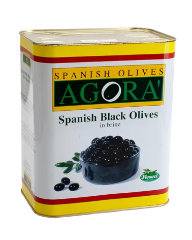 Pitted Black Olives 28-32 Tin 8 Kg