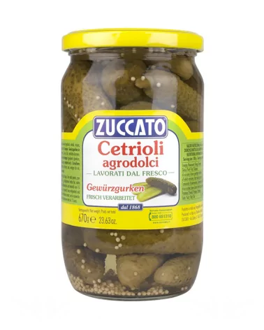 Zuccato Sweet And Sour Pickles 720ml