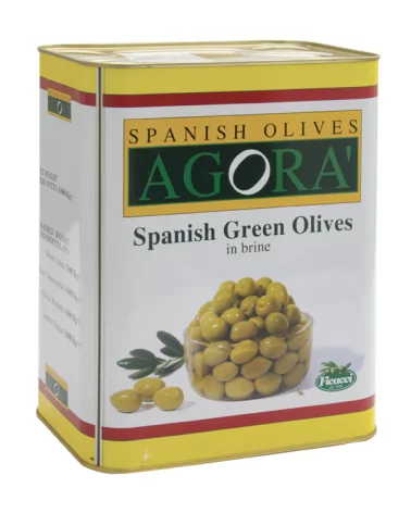 Pitted Green Olives 28-32 Tin 8 Kg