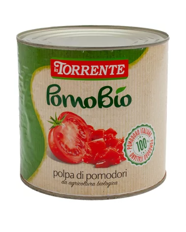 Pulpe De Tomate 100% Bio Italienne En Cubes La Torrente Kg 2,5