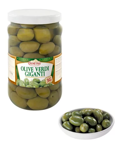 Riesige Grüne Demeter Oliven 1700 Ml