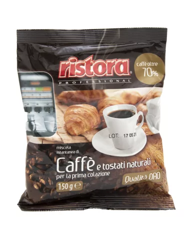 Instant Soluble Coffee Blend 70% Ristora 150 Grams