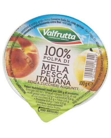 苹果-桃果肉浓缩汁 100克 Valfrutta 60包
