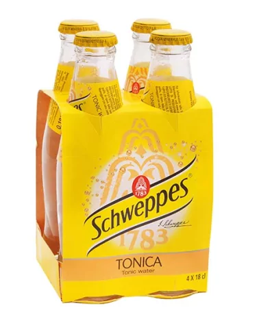 Schweppes Tonic Water 0.18 Lt, 4 Pieces