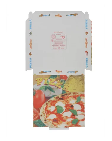 Pizza Box 32.5 Cm, Height 3, Pomopizza, Weight 105g, Liner, Pack Of 100 Pieces