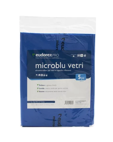 Tissu Microfibre Pour Verres-verres Bleu 40x55 Cm, Lot De 5