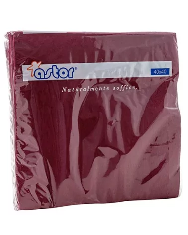 波尔多红色餐巾纸 2v. 阿斯托品牌 尺寸40x40 共35片