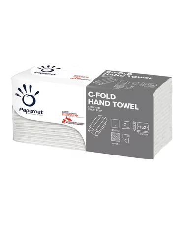Paper Towel 2-fold With 152 Sheets, Size 23x33 Cm, Pack Of 20