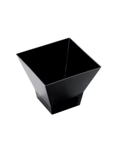 Coupe Pagoda Noire Pour Doigts Mesure 5,5x5,5 Cm, 60 Pièces, Paquet De 25