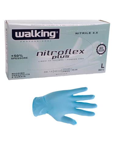 Mono Nitroflex Handschuhe Gr.l Blau Puderfrei Stk 100