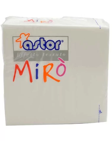 Serviettes Miro Blanc 2v.gaufré Cm 38x38 Pz 40