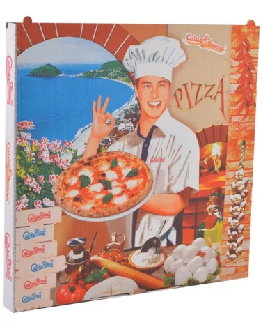 Caixa De Pizza 32,5 Cm H3 Tricromia Gr 102 Liner Pç 100